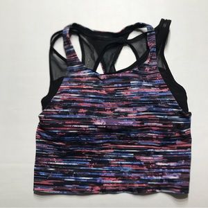 LULULEMON $68 Break Free Tank Nulux Hinshu Alpine White Multi/Black Size 6